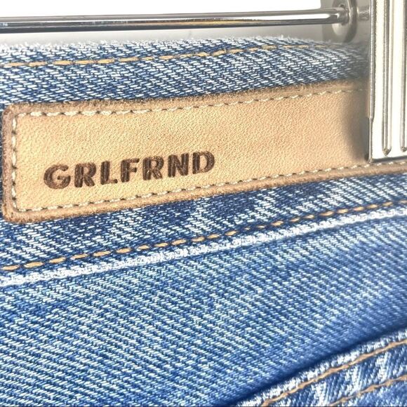 grlfrnd Helen High Rise Straight Crop with Raw Hem Size 25 - Picture 4 of 6